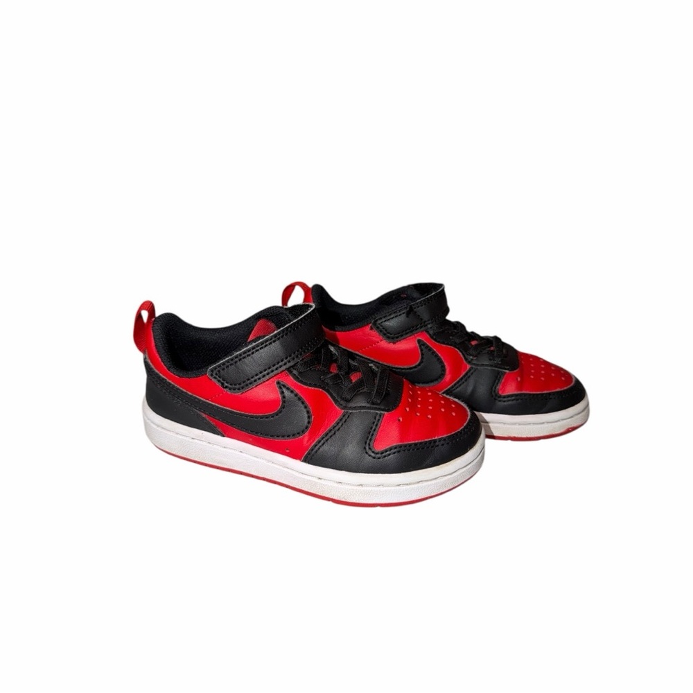Nike Court Borough Kids Red and Black Sneakers Size 11C